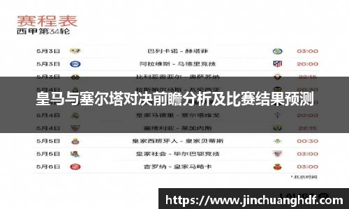 皇马与塞尔塔对决前瞻分析及比赛结果预测